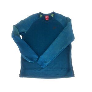 Nike Woman's S Sportswear Tech Fleece Crew 809537 301 Turquoise Volt Sweatshirt